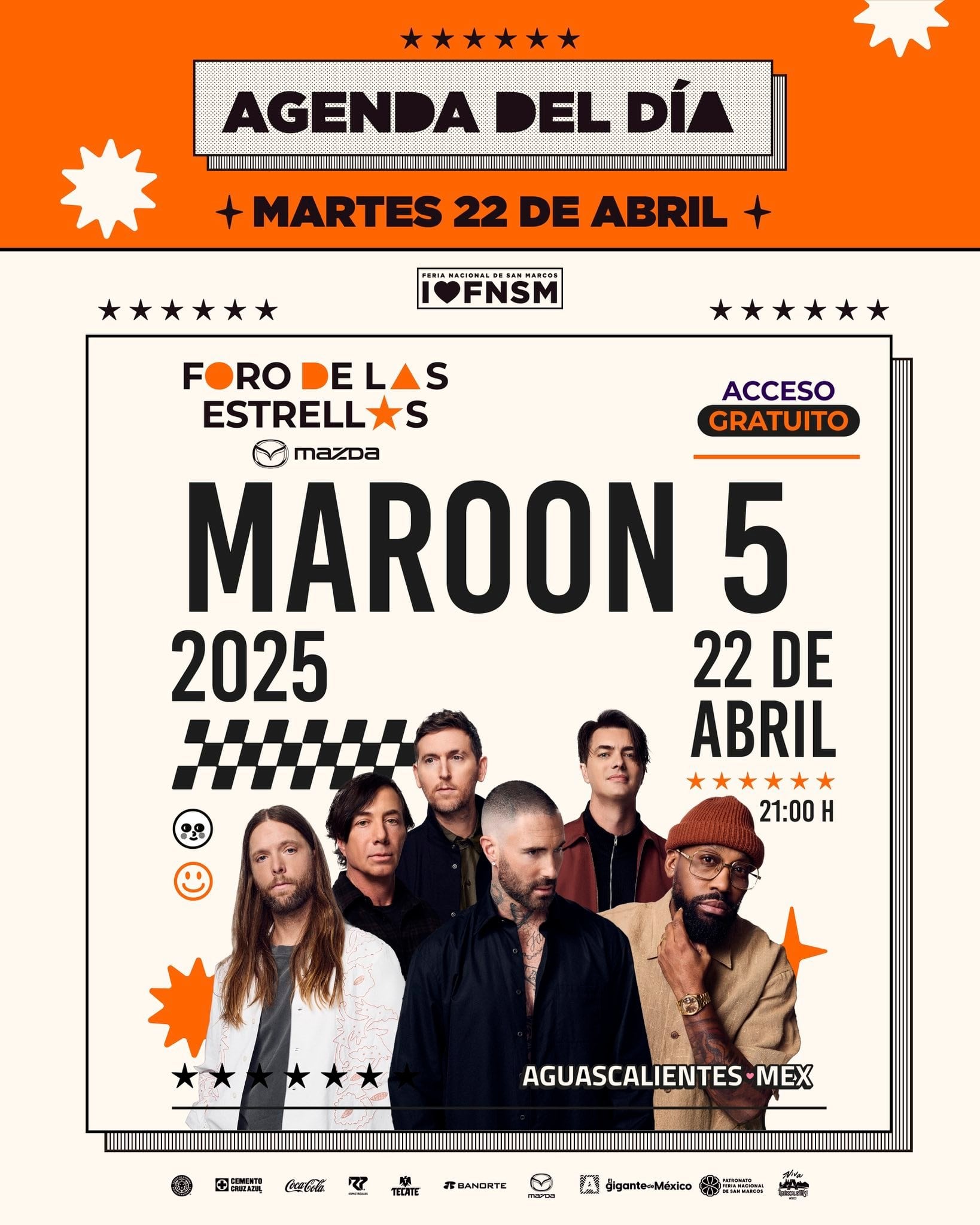 Maroon 5 en la Feria de San Marcos 2025