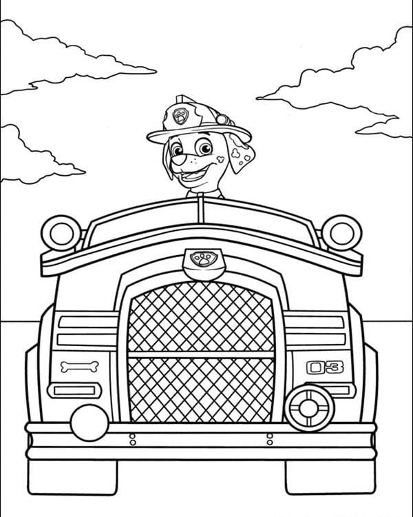 5 dibujos de los Big Truck Pups de Paw Patrol: Plantillas bonitas para imprimir y colorear