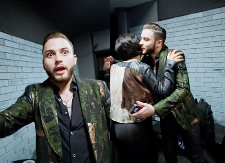 Ángela Aguilar llega al backstage de La Adictiva