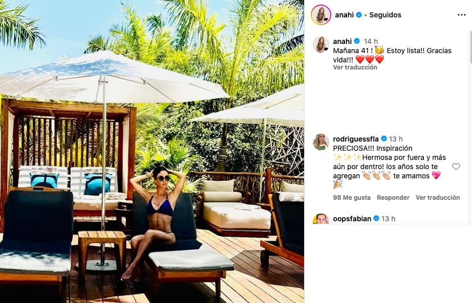 Anahí se comparte un día antes de su cumpleaños.