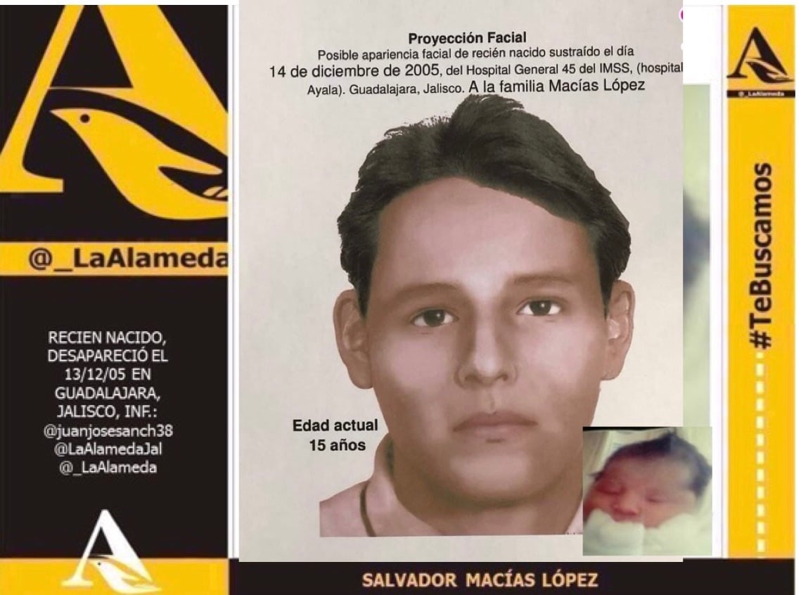 Ficha de búsqueda impulsada por la familia de Salvador