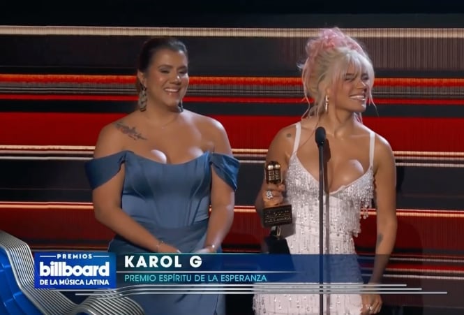 Premios Billboard de la Música Latina 2023: Karol G recibe el premio Espíritu a la Esperanza