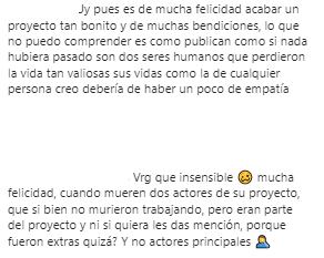 Critican actitud de Ludwika Paleta ante la muerte de los actores en Noche de Bodas.