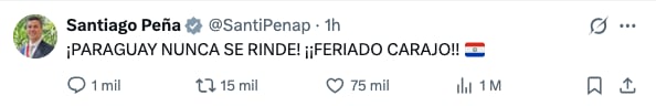 Santiago Peña anuncia día feriado en Paraguay tras triunfo ante Alemania en el Mundial 2026