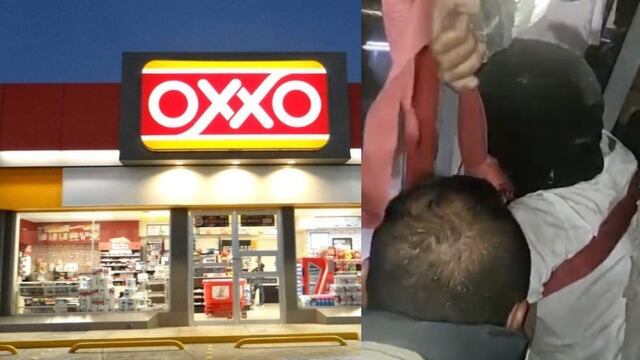 Ladrón se queda atorado al robar Oxxo en Guadalajara
