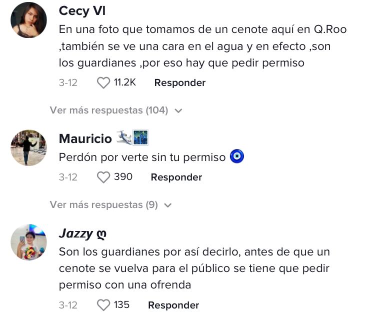 Comentarios al video de la extraña cara en el cenote