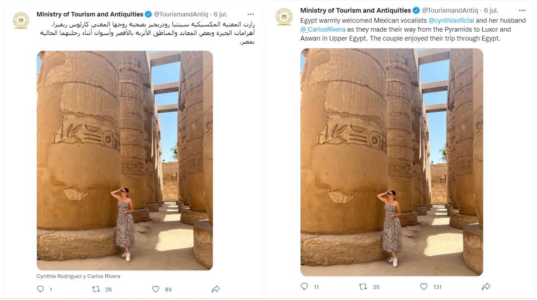 Publicación del Ministerio de Turismo de Egipto