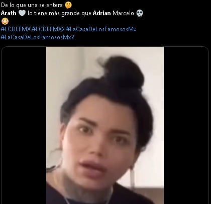 Meme de Arath de la Torre contra Adrián Marcelo de La Casa de los Famosos México 2024.
