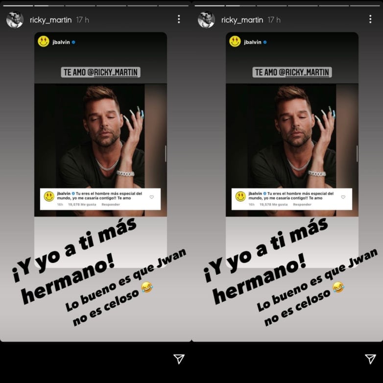 Ricky Martin responde comentario a J Balvin.