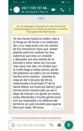 Amenazas de muerte a opositor de Tren Maya.