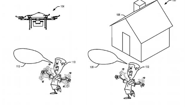 Imagen conceptual de la patente de Amazon.