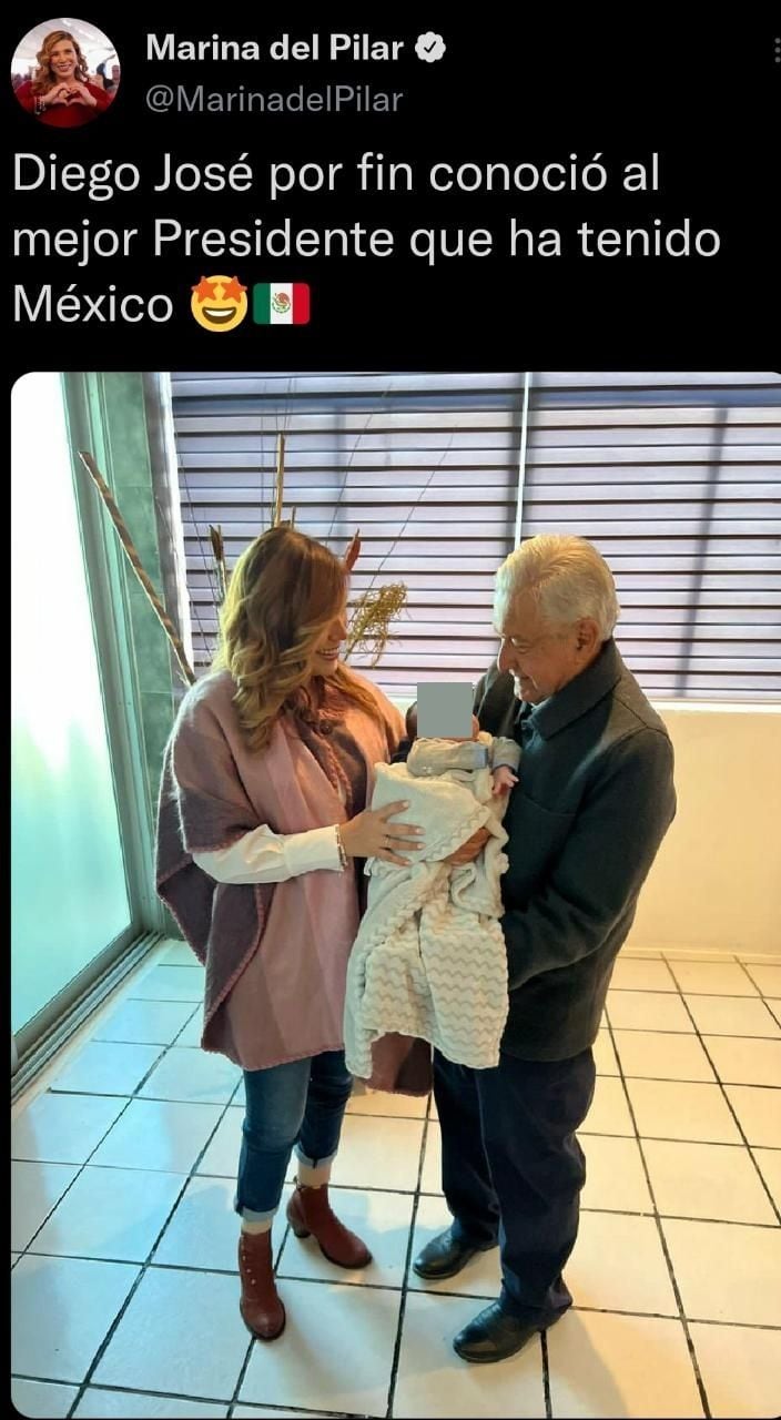 AMLO conoce al hijo de la gobernadora Marina del Pilar