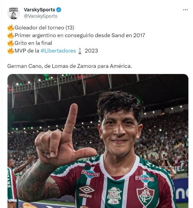 Germán Cano, ex futbolista de la Liga MX campeón de Copa Libertadores.