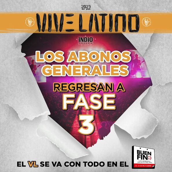 Vive Latino 2023 se une a El Buen Fin