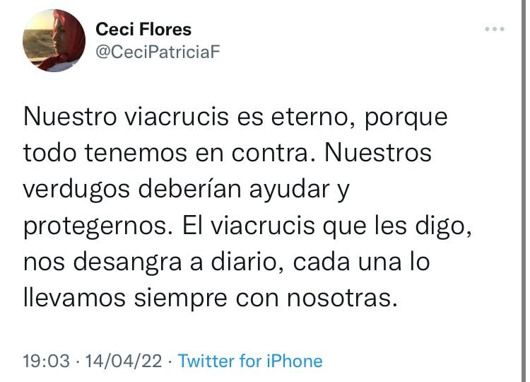 Ceci Flores sobre la búsqueda de desaparecidos