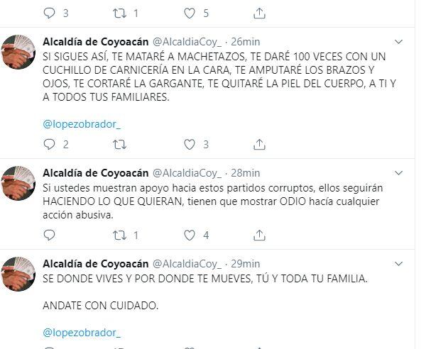 Hackeada, la cuenta de Twitter de la alcaldía de Coyoacán.