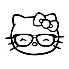 Dibujos de Hello Kitty científica para colorear