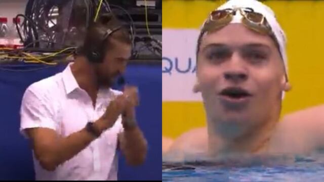 Michael Phelps fue testigo de como Leo Marchand rompió el último de los récords que tenía en Natación.