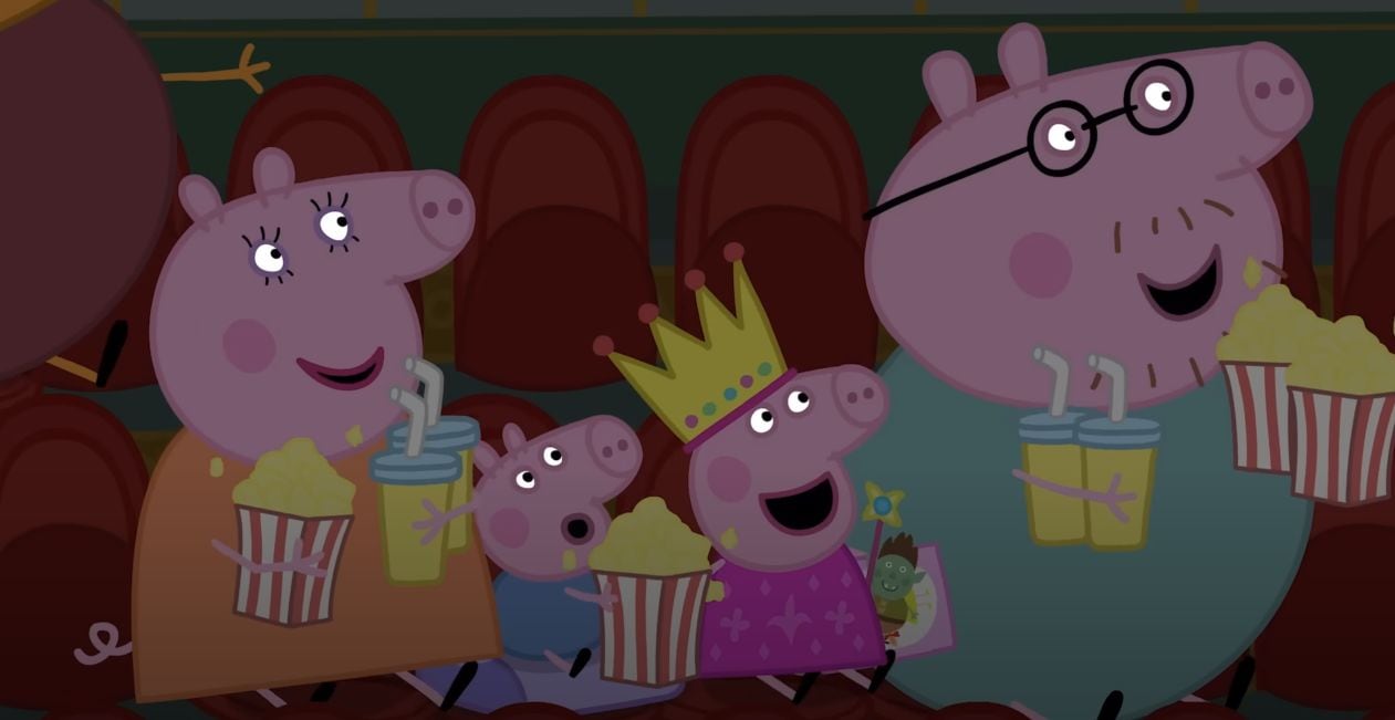 Peppa Pig va al cine a comer palomitas