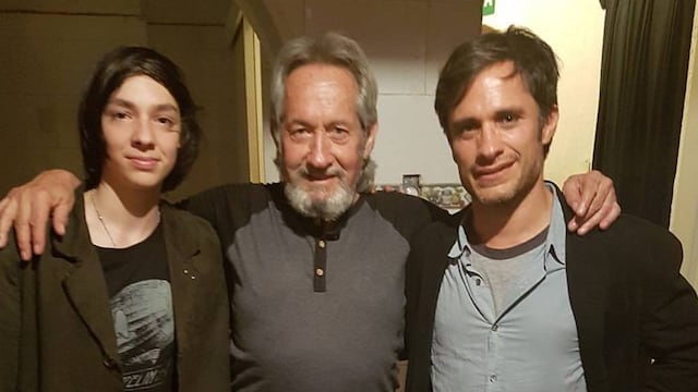 José Ángel Huerta junto a sus hijos