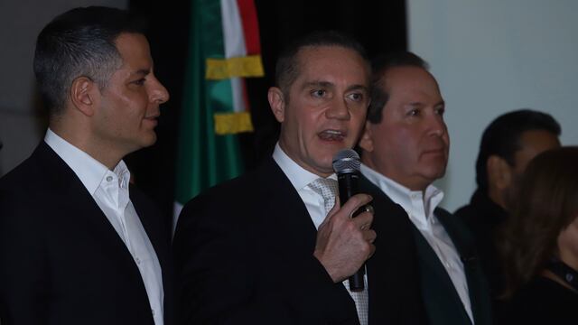 Alejandro Murat, Adrián Rubalcaba y Erubiel Ávila durante la conferencia de prensa donde se presentó la “Alianza Progresista”