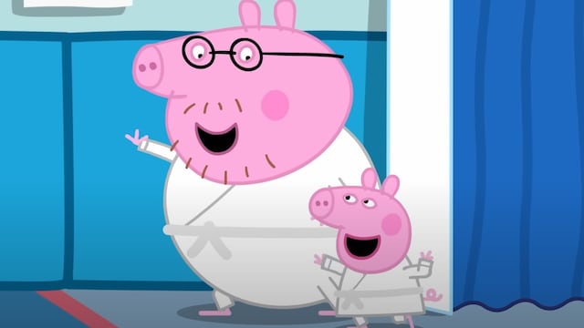 Peppa Pig aprende karate con Papá Cerdito