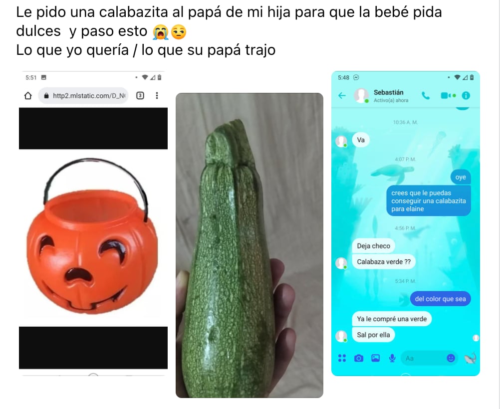 Pide una 'calabacita' para su hija; el papá lo entiende muy literal