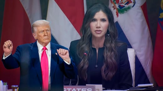 Kristi Noem agradece a Trump su nombramiento en el Escudo de las Américas