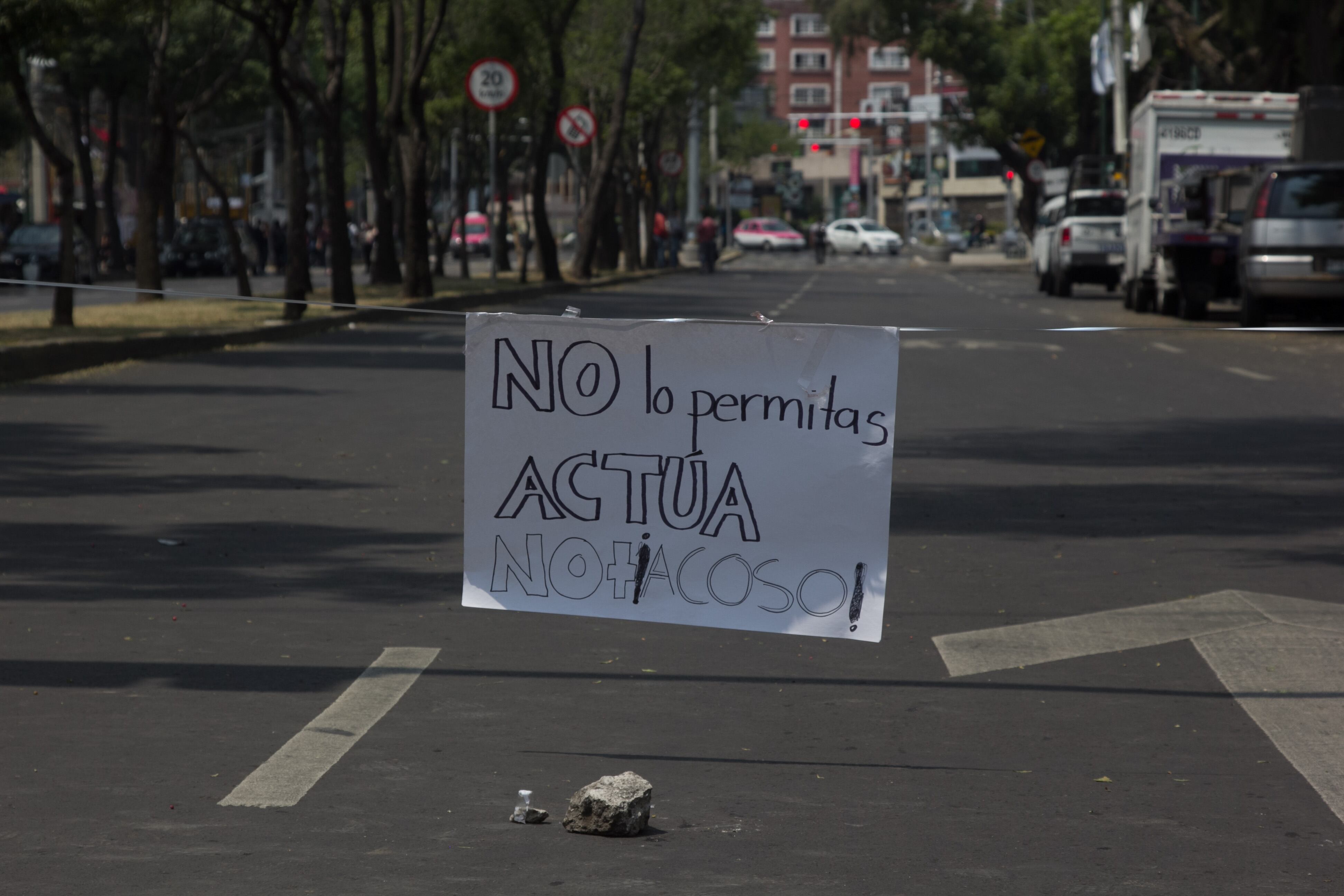 Protesta contra el acoso sexual.
