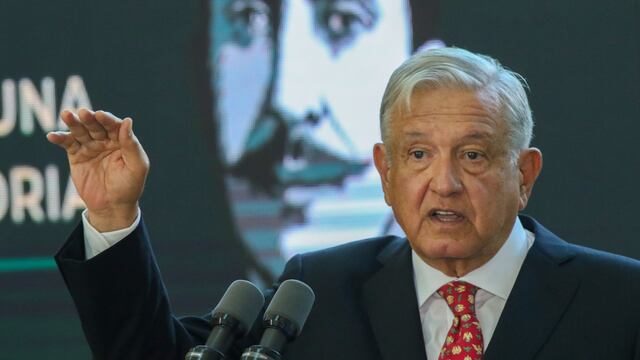 El presidente AMLO en la inauguración del AIFA
