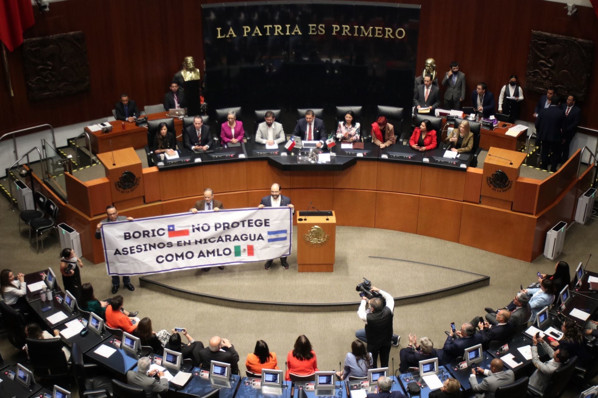 Gabriel Boric, presidente de Chile, pide en México no ignorar los crímenes en Nicaragua