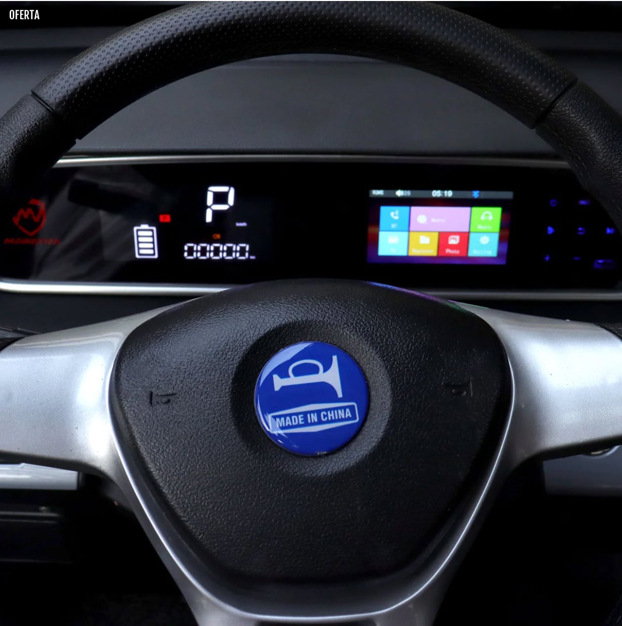 El auto eléctrico Kiwo tiene un tablero electrónico