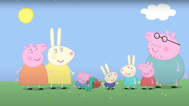 Peppa Pig y George Pig van a cenar a casa de Rebeca Liebre