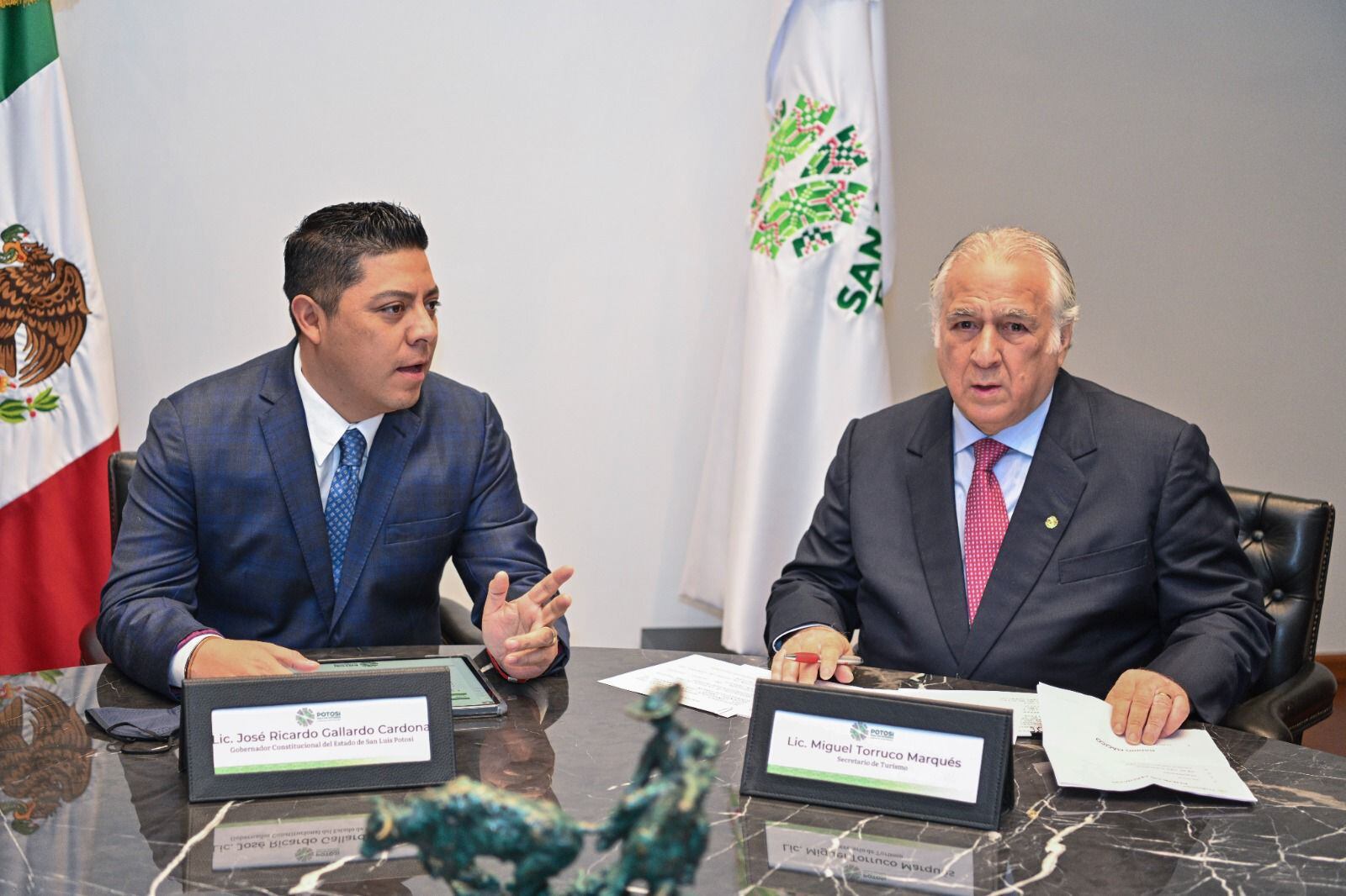 Ricardo Gallardo y Miguel Torruco acuerdan histórica inversión turística para San Luis Potosí