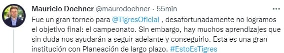 Mauricio Doehner sobre Club Tigres