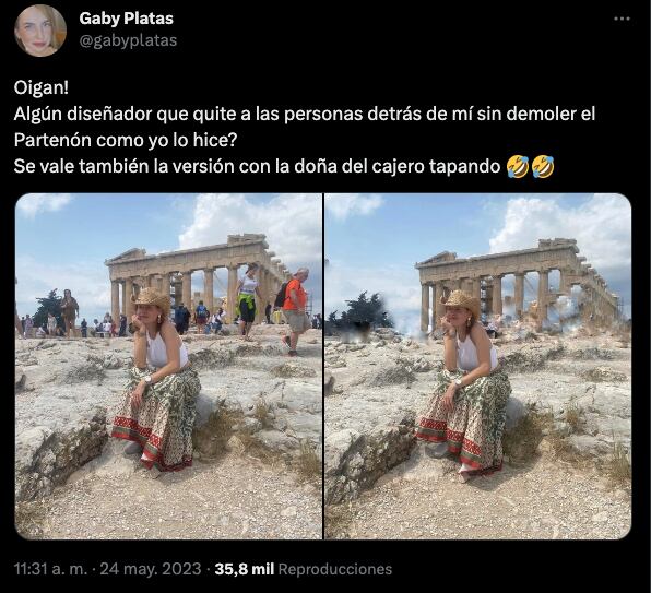Gaby Platas pide a sus fans que le editen una fotografía y la respuesta fue épica