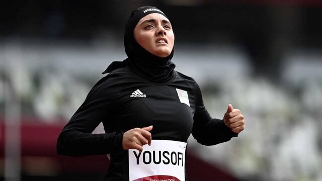 Kimia Yousofi, deportista afgana. Foto: AFP