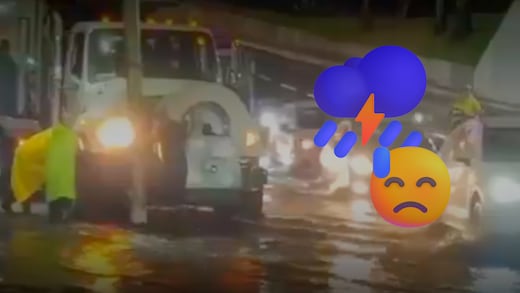 Lluvia en CDMX provoca encharcamientos y caos vial en Calzada Vallejo