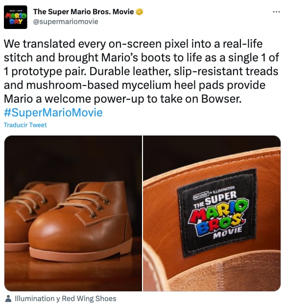 Nintendo revela la creación de las botas de Super Mario Bros., la película