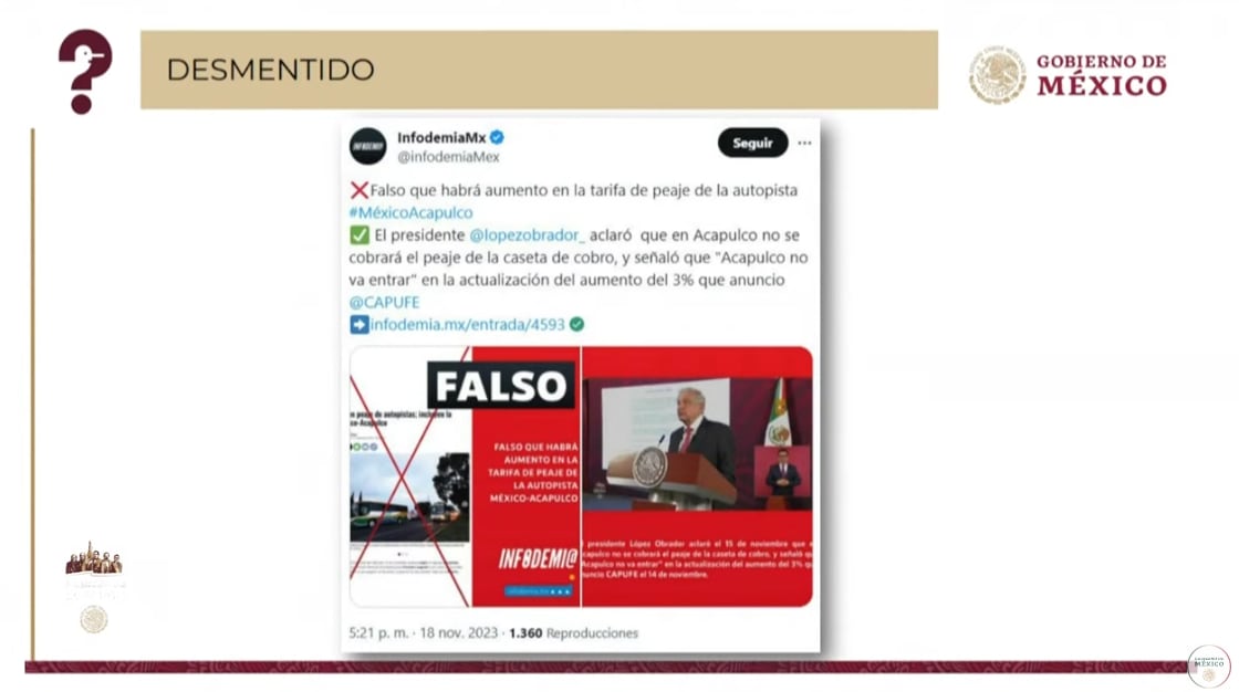 Mentiras de la semana del 22 de noviembre