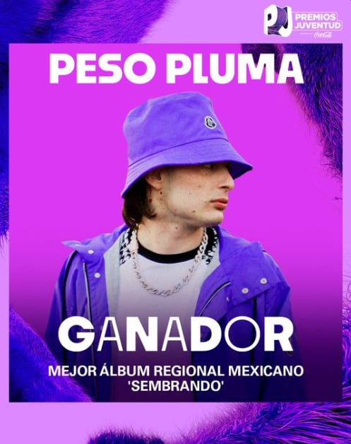 Peso Pluma ganan en la categoría a Mejor Álbum Regional Mexicano