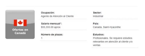 Trabajo en Canadá