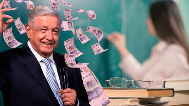 AMLO anuncia salario mínimo para maestros y maestras y aumento retroactivo de sueldo