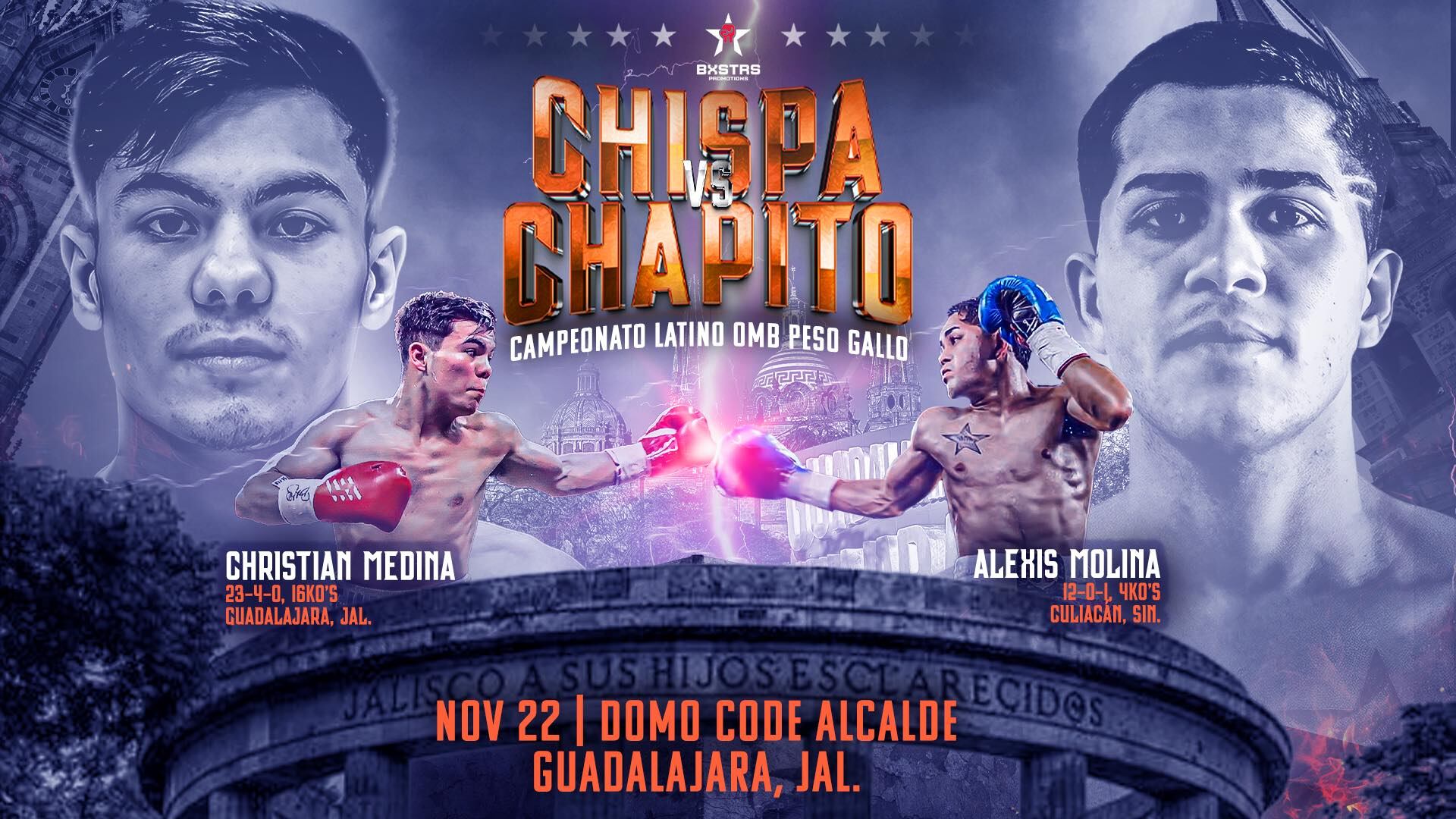 Chispa Medina vs Chapito Molina: dónde y a qué hora ver la pelea por el título