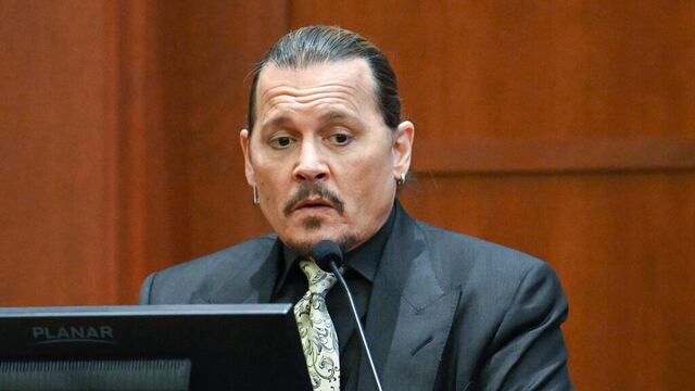 Johnny Depp durante el juicio