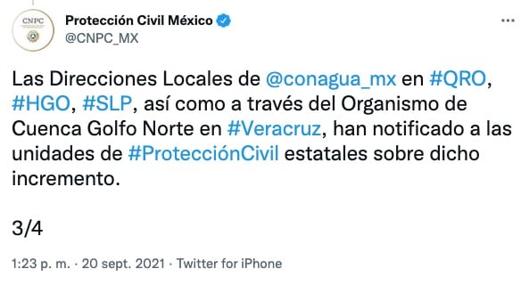 Alerta por desbordamiento de presa Zimapán