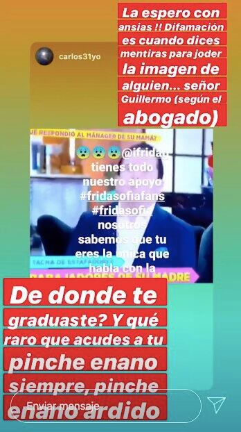 Frida Sofía responde ataques