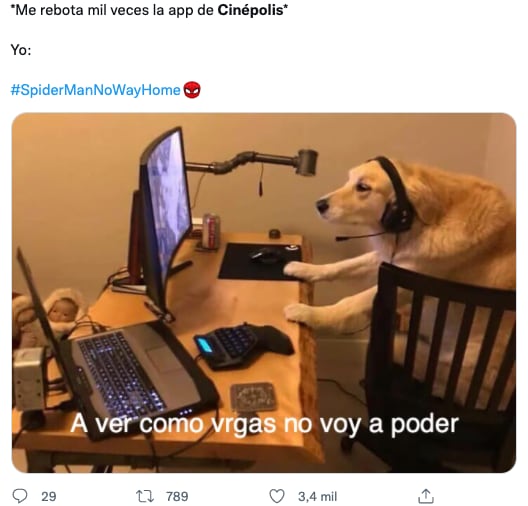 Memes de la caída de Cinépolis y Cinemex  tras la preventa de 'Spider-Man: No Way Home'