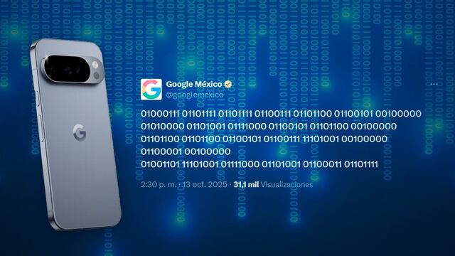Google da anuncio sobre Pixel en México en código binario