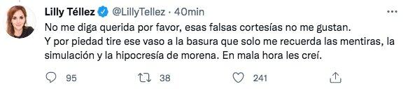 Tuit de Lilly Téllez